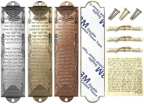 CAMATET Mezuzah Scroll Holder 3Pcs Door Hanging Decor