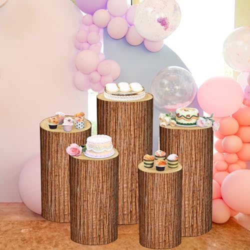 5 Pcs Party Cylinder Stand Covers Spandex