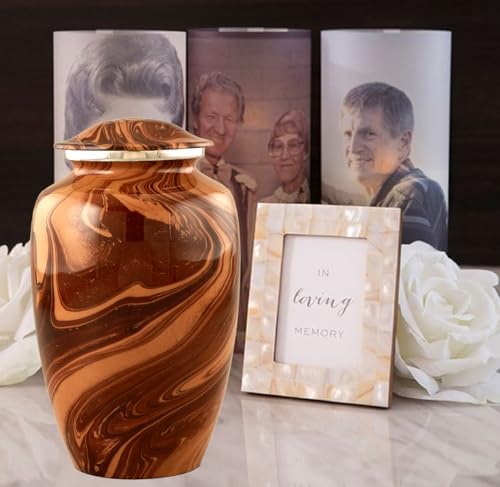 Wood Textured Urn with Velvet Bag 105 Inches
