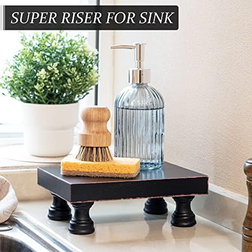 EOSAHR Modern Black Pedestal Stand for Kitchen Decor