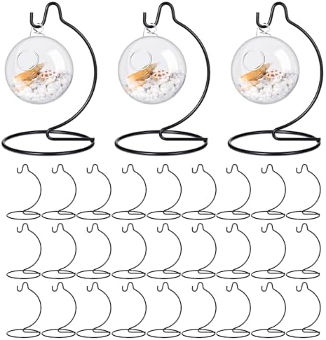 Tatuo 30 Pcs Ornament Display Stand Holder Hanger for Glass Balls and Terrariums