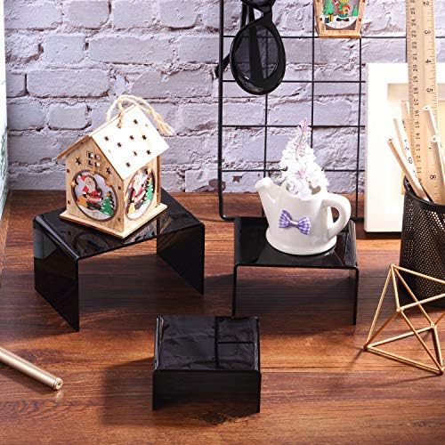 Chuangdi 2 Sets Acrylic Display Risers for Jewelry and Desserts