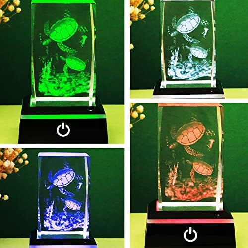 Eustuma LED Light Base Non-Slip Square Display Stand in Multiple Colors for Glass Crystal Spheres