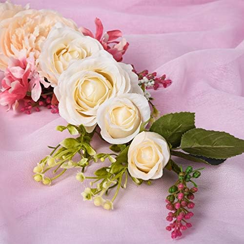 Lvydec Artificial Peony Flower Swag 25 Inch Decorative