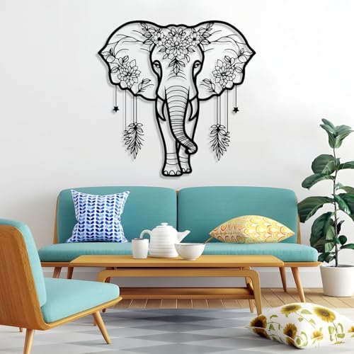 Gasijet Gold Metal Elephant Wall Art 24x23 Sculpture