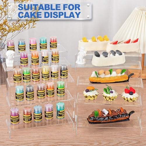 Aheroi Clear Acrylic Risers Display Set 10 Pcs 2 Sets 7-9 Inches