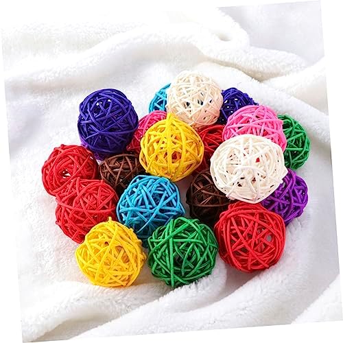 Cabilock 20pcs Wicker Decorative Balls for Home Wedding Party Christmas Decor