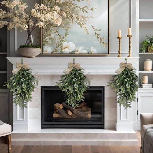 Olive Teardrop Swag Wreath Pendant 236 Inch Front Door Hanger Decor