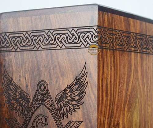 AYAANS Wooden Urn for Human Ashes Decorative Box