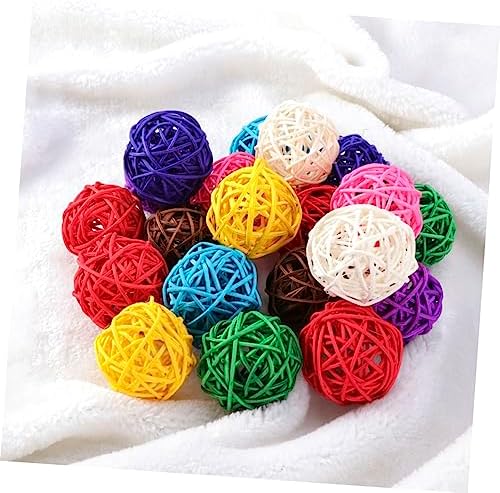 10pcs Assorted Wicker Rattan Decorative Balls for Home Decor and Christmas Party
