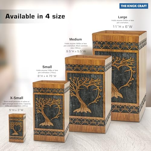 Rosewood Urns for Human Ashes - Tree of Life Wooden Funeral Box