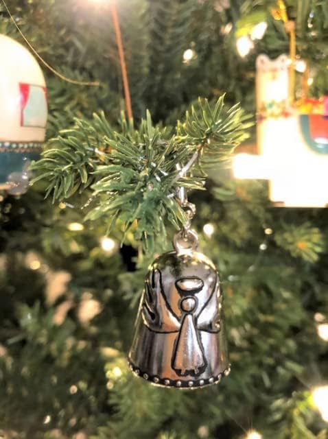 Tiny Silver Bell with Angel Message - Friends Are Angels Gift
