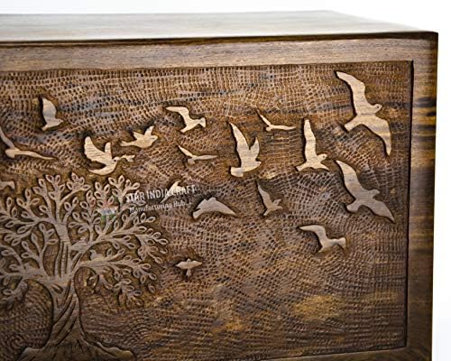 STAR INDIA CRAFT Premium Rosewood Engraved Urn Box