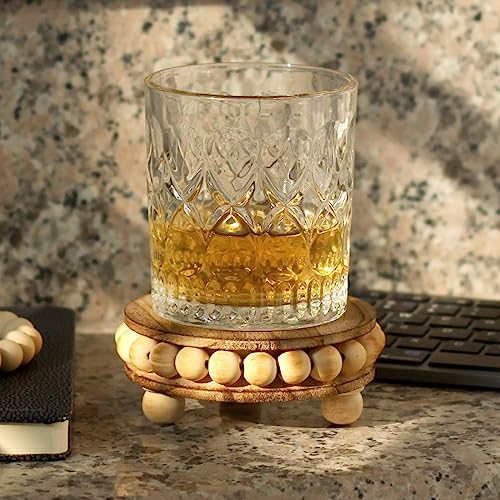 2 Pack Wooden Risers for Home Dcor Display Stand