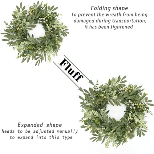 Green Eucalyptus Wreath Front Door Decor