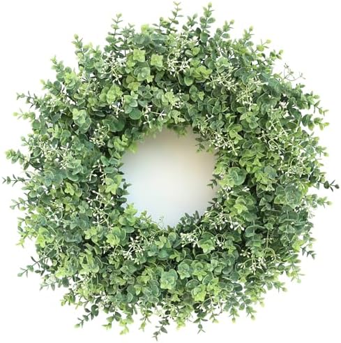 26 Artificial Eucalyptus Wreath with White Seeds