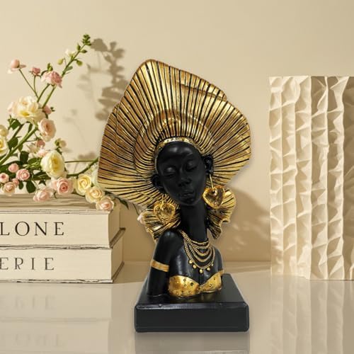 African Tribal Woman Sculpture - Modern Home Decor