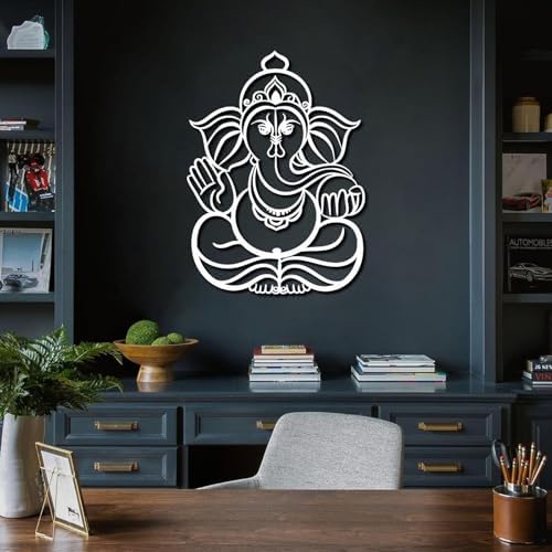 Ganesha Metal Wall Art for Living Room Decor