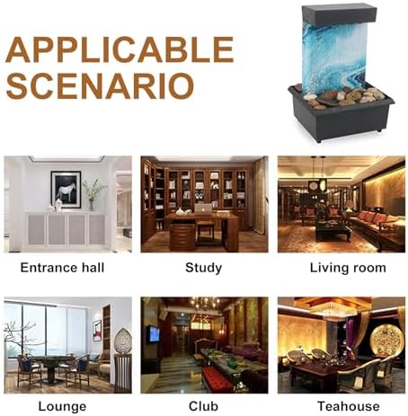 Freiwncr Desk Water Fountain with Pebble Decor