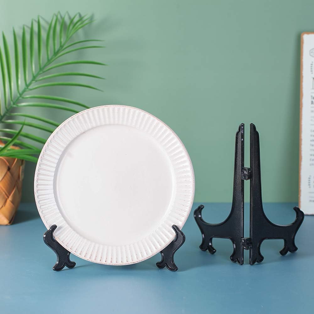 Artliving 8 Inch Black 6pcs Set Plastic Easels Display Stands