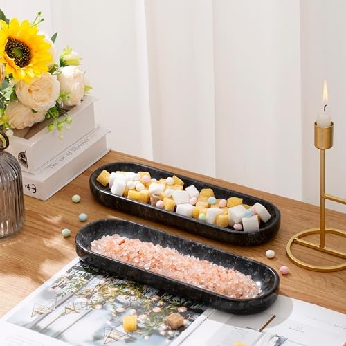 106 Black Marble Decorative Tray Bowl