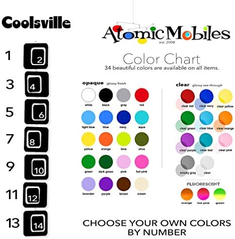 Dramatic Coolsville Art Mobile 6x45 - Retro Midcentury Wind Chimes