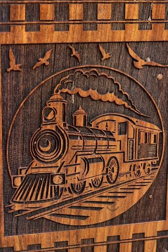 Vintage Train Steam Whistle Wooden Urn for Ashes