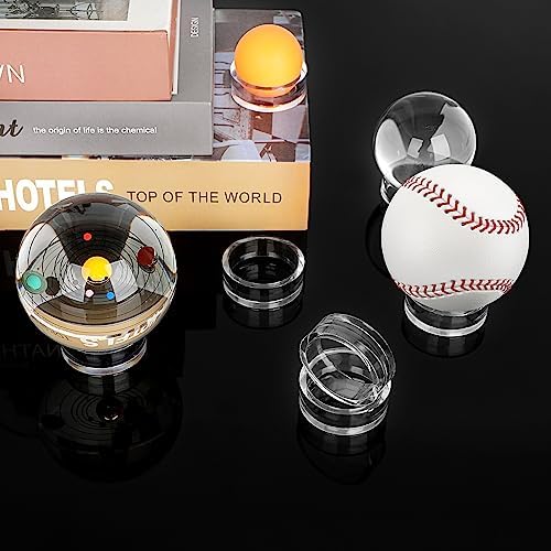 JUXYES 12 Clear Sphere Display Stands for Decorative Balls