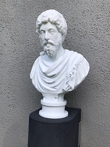 M Aurelius Statue Bust Roman Emperor Sculpture 6 Inches
