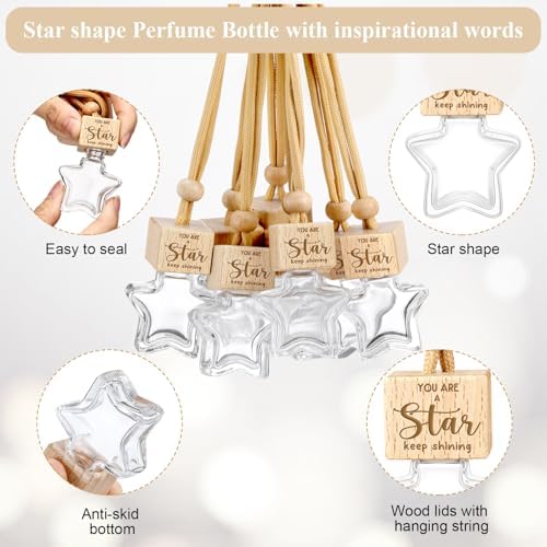 24 Pcs Star Shaped Glass Air Freshener Diffuser for Teacher Appreciation