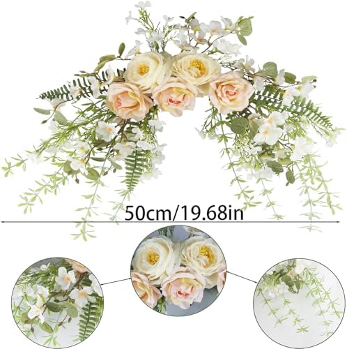 Artificial Peony Swag Arch Door Decor 1968 Inch