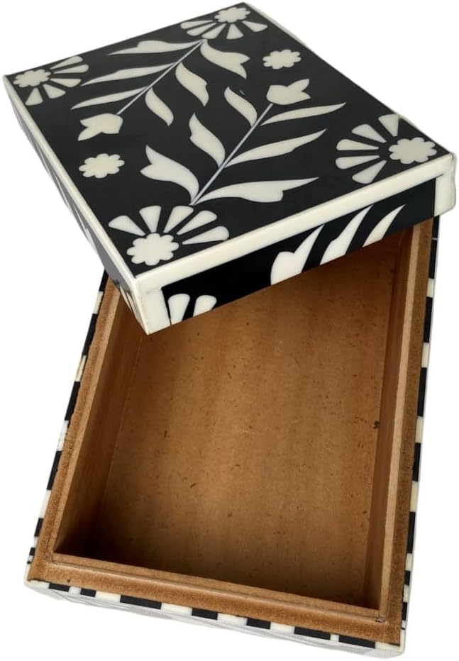 Vintage Look Handmade Bone Inlay Decorative Storage Box