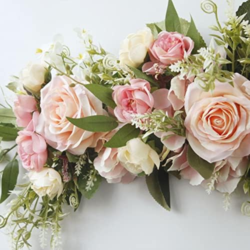 Firlar 256 Inch Artificial Rose Peony Flower Swag