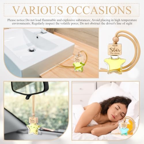 24 Pcs Star Shaped Glass Air Freshener Diffuser for Teacher Appreciation