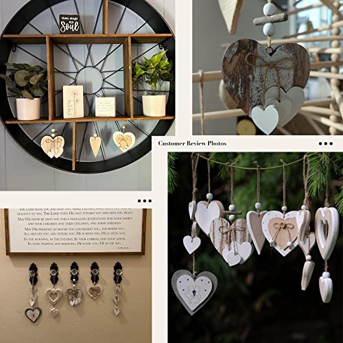 SunBeam Heart-shaped Wooden Hanging Decorative Ornaments