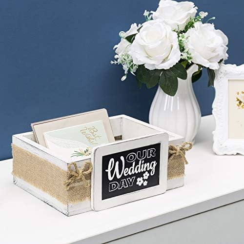 MyGift Vintage White Wood Decorative Gift Box 1