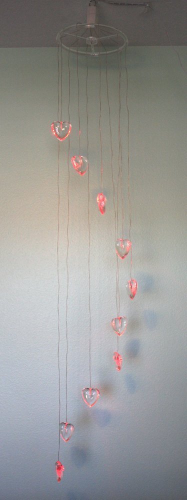 Red Heart Lighted Mobile - 48 L - Heart Decor For Valentines Day