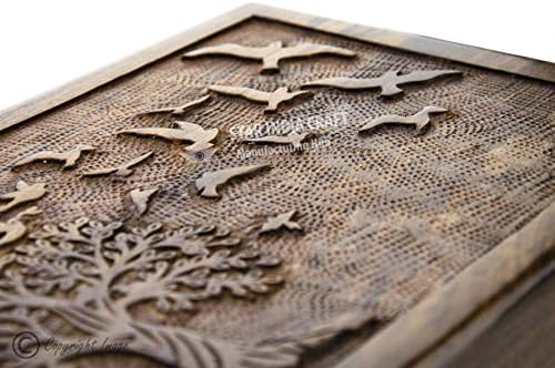 STAR INDIA CRAFT Premium Rosewood Engraved Urn Box