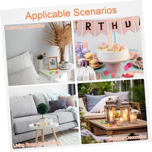 100pcs Colorful Rattan Decorative Balls for Christmas Party Wedding Home and Nursery Decor