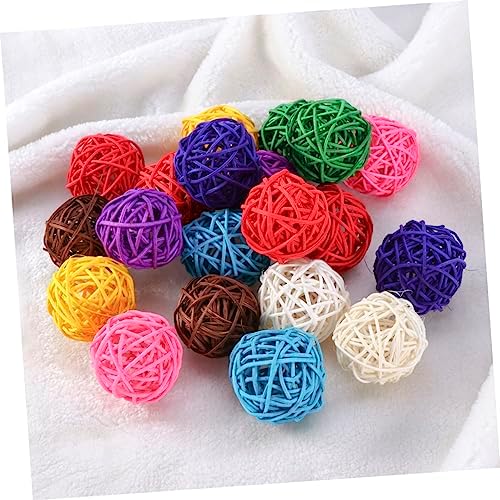 10pcs Assorted Wicker Rattan Decorative Balls for Home Decor and Christmas Party