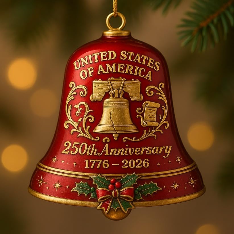 United States 250th Anniversary Bell Ornament 1
