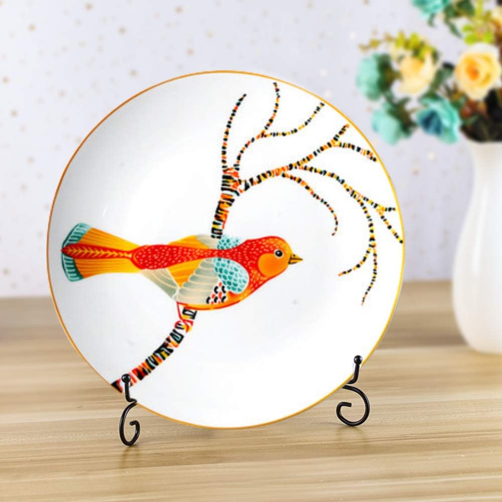 Iron Display Stand 2 Pack Black Easel Plate Photo Holder for Frames and Art