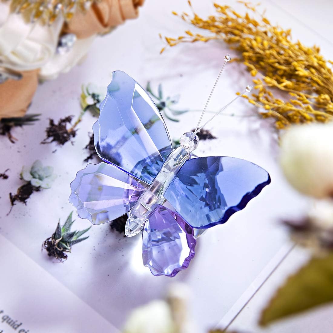 HD Crystal Butterfly Animal Ornament for Home Office Decor 1