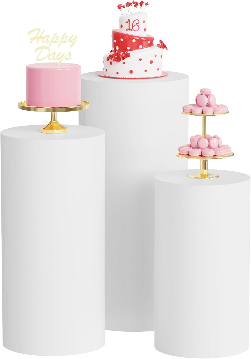 Wokceer Spandex Cylinder Covers 3Pcs for Party Decor