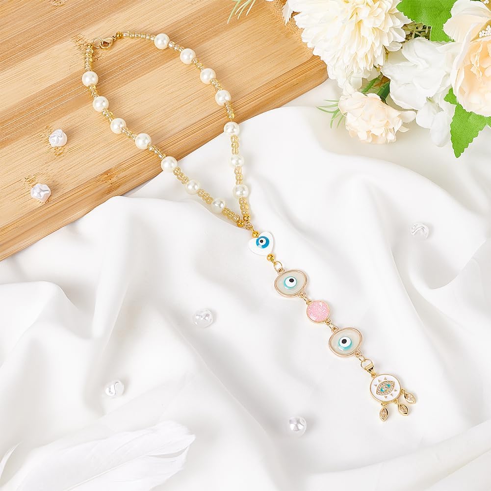 Evil Eye Car Charm Heart Shaped Pendant Decor