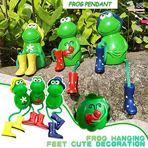 Cute Fun Frog Plant Decoration 3-Piece Set