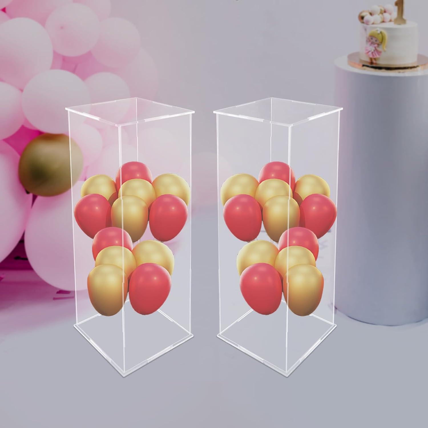 KELIBI 2PCS 31 Tall Acrylic Flower Stand Display