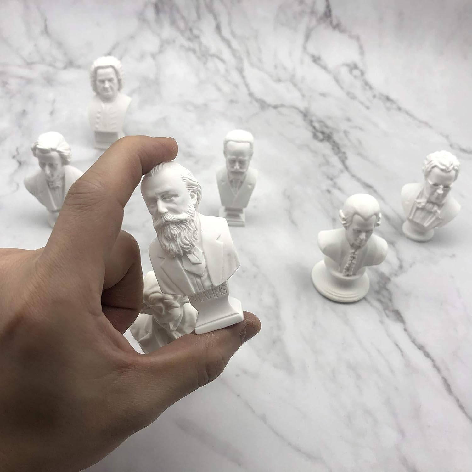7 Piece Classic Mini Resin Bust Sculpture Set