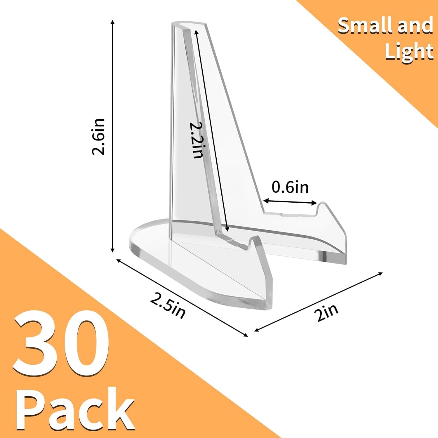 NIUBIER 30 Pack Clear Card Display Stand for Sports Cards and Collectibles