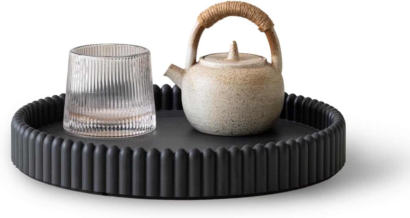 Concrete Black Coffee Table Decor Tray 1